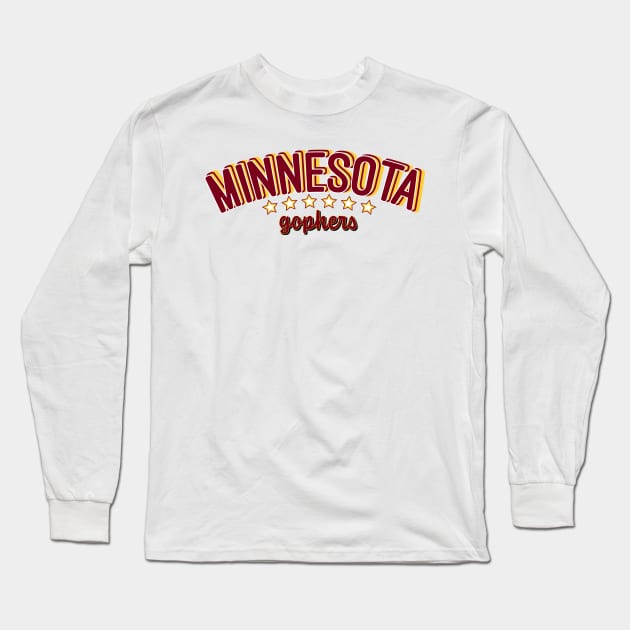 Minnesota Gophers Stars Long Sleeve T-Shirt by sydneyurban